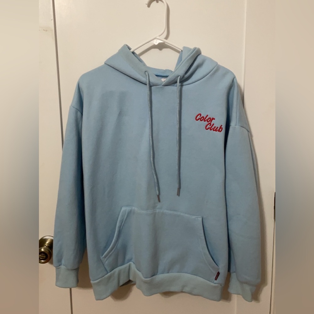 Light blue hoodie